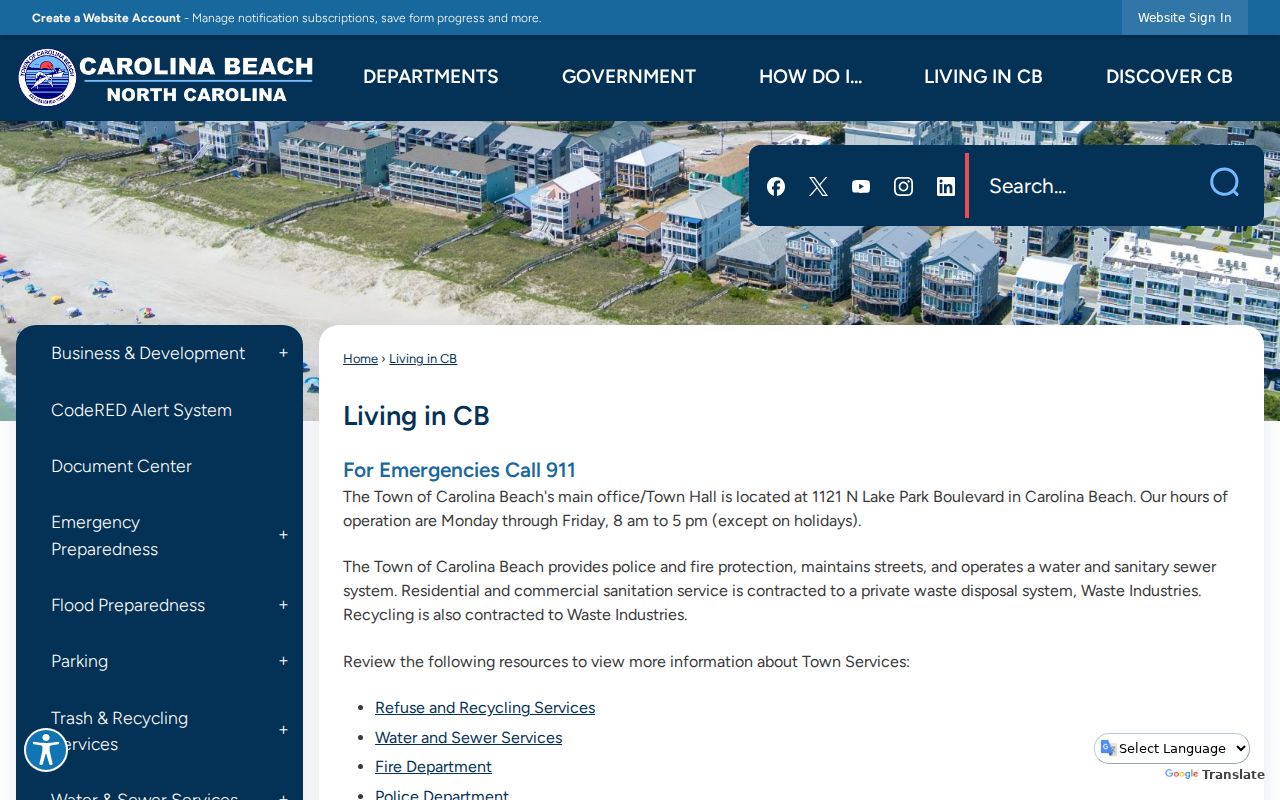 Carolina Beach court records Town Hall source