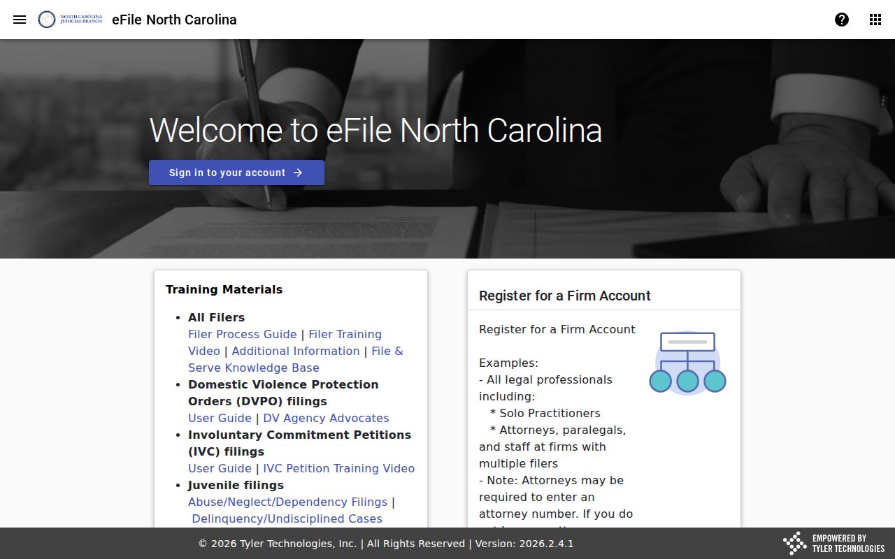 New Hanover County docket search and North Carolina eCourts File and Serve information