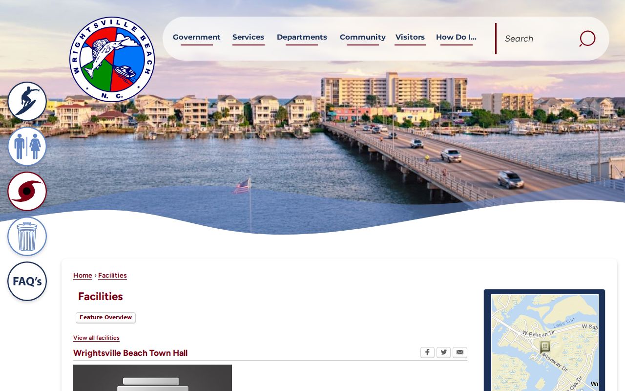 Wrightsville Beach court records Town Hall administrative route